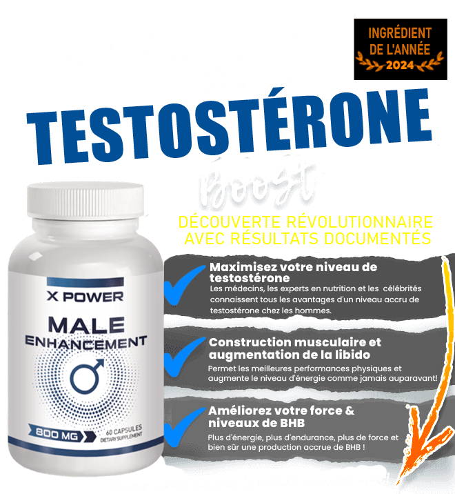 X Power – Booster de Testostérone Naturel | Vitalité & Performance Homme