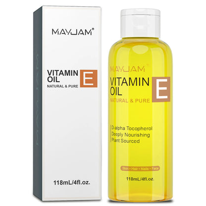 Huile de vitamine E pure MAYJAM  – Soin visage intensif pour peau lumineuse, hydratée & unifiée