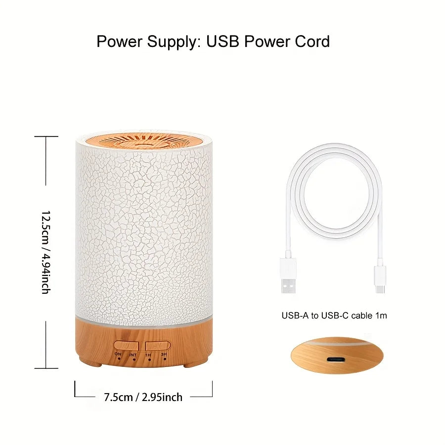 Diffuseur d’huiles essentielles 150 ml – Humidificateur ultrasonique LED USB