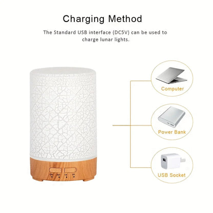 Diffuseur d’huiles essentielles 150 ml – Humidificateur ultrasonique LED USB