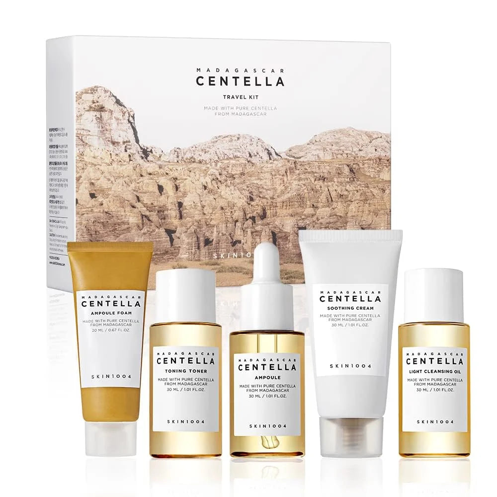 SKIN1004 Madagascar Centella – Kit skincare apaisant format voyage (5 soins)