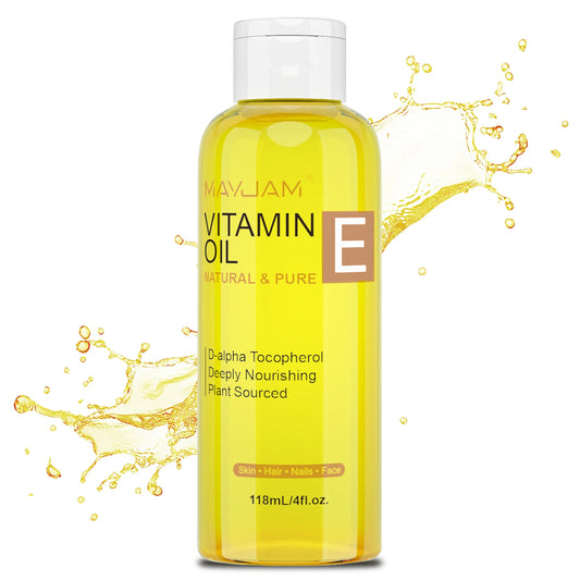 Huile de vitamine E pure MAYJAM  – Soin visage intensif pour peau lumineuse, hydratée & unifiée