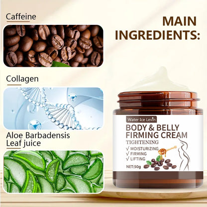 Crème raffermissante abdominale aux extraits végétaux – Élasticité, hydratation profonde & peau plus ferme