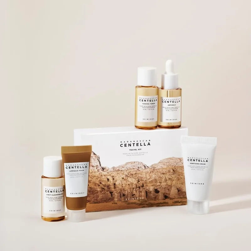SKIN1004 Madagascar Centella – Kit skincare apaisant format voyage (5 soins)