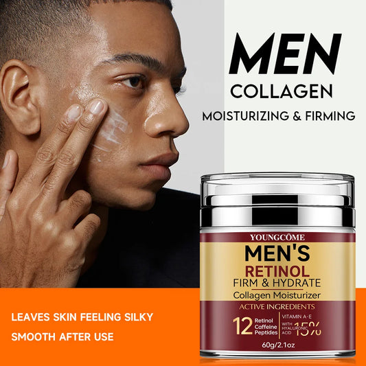 Crème visage homme au rétinol – Fermeté, hydratation & peau lissée