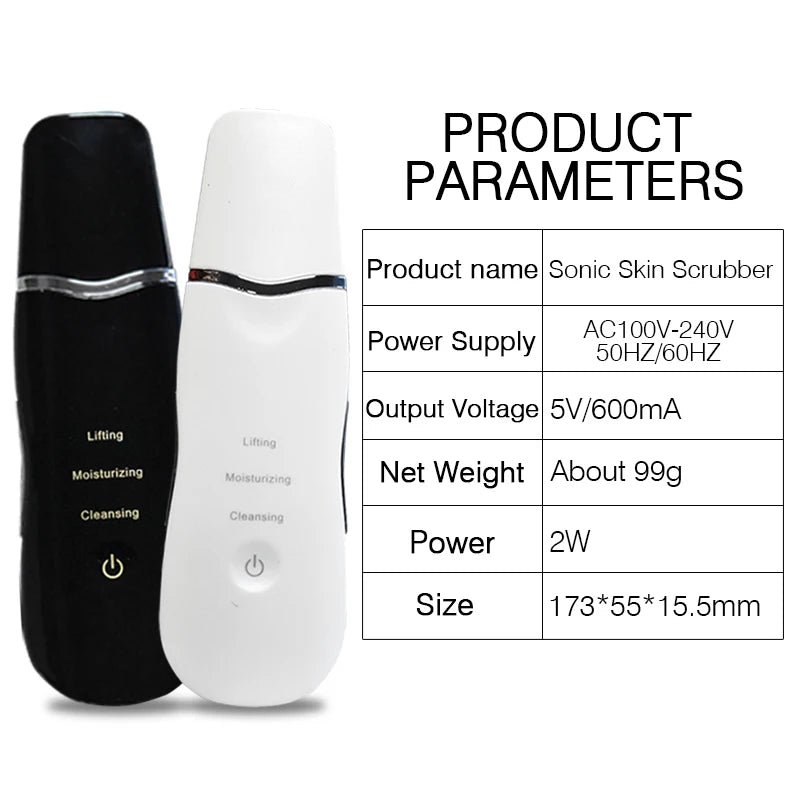 Appareil nettoyage visage ultrasonique – Peau nette & pores purifiés