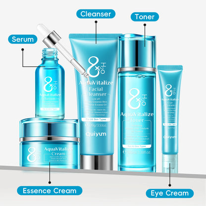 Coffret soin hydratant profond QUIYUM 8X H₂O – Lissage & fermeté