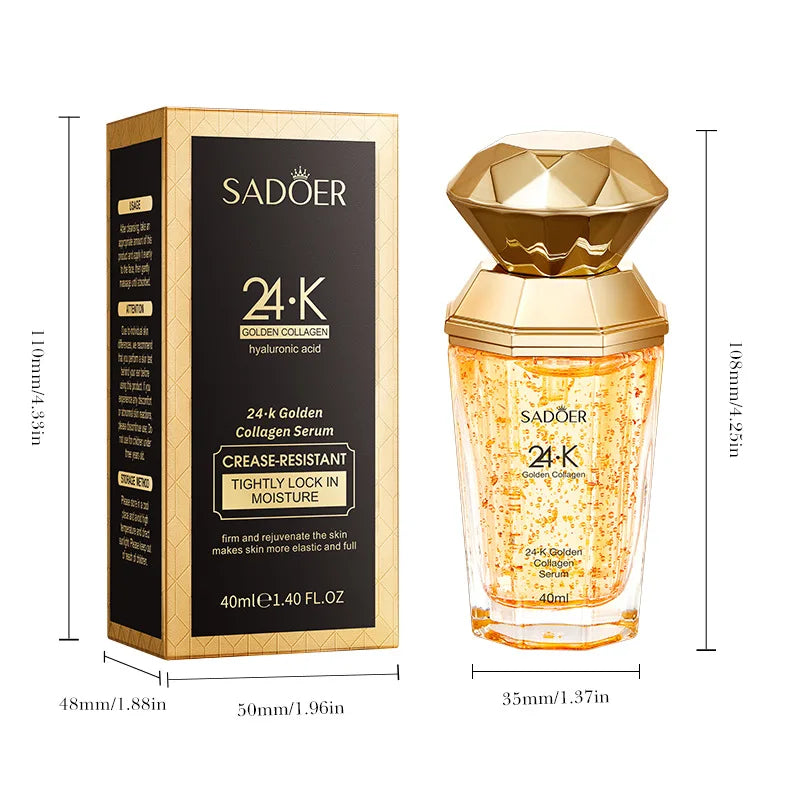 Sérum visage SADOER 24K collagène – Hydratant & anti-âge