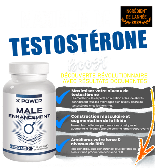 X Power – Booster de Testostérone Naturel | Vitalité & Performance Homme
